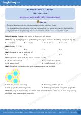 Đề thi giữa kì 1 Toán 6 - Đề số 16
